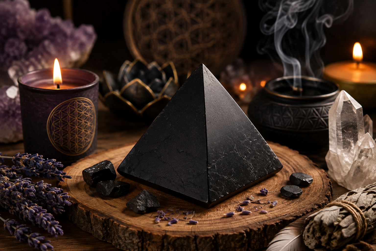 Šungitová pyramida – význam, energie a použití