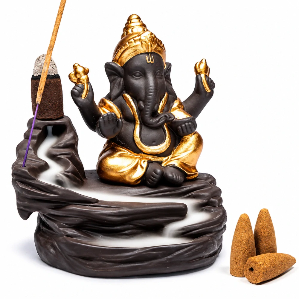 Stojánek na jehlánky Tekoucí dým Ganesha