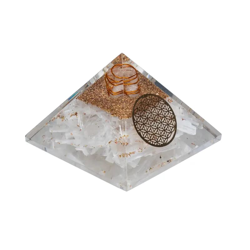 Pyramida Orgonit Selenit, Květ života 70mm