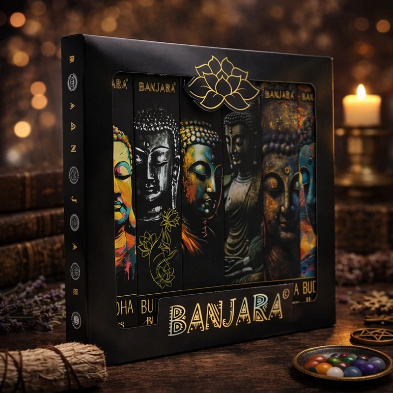 Banjara Buddha vonné tyčinky, dárkový set