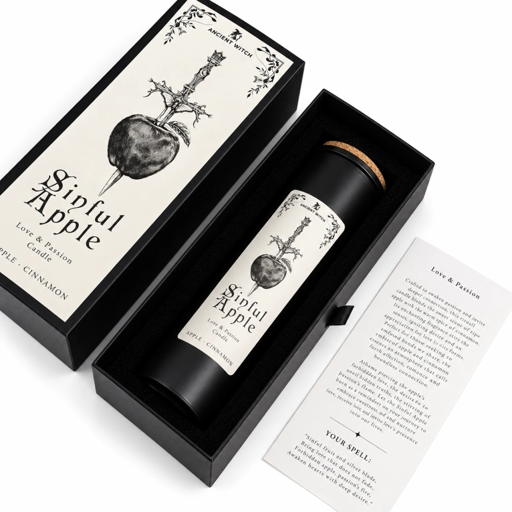 Rituální sójová svíčka Ancient Witch Hříšné jablko