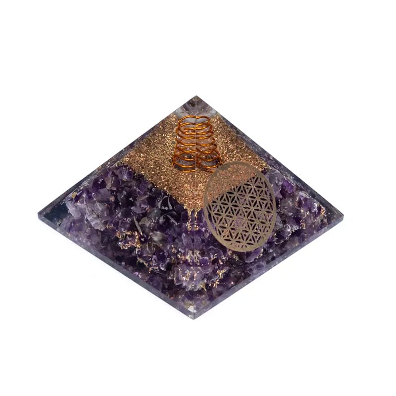 Pyramida Orgonit Ametyst, Květ života 70mm