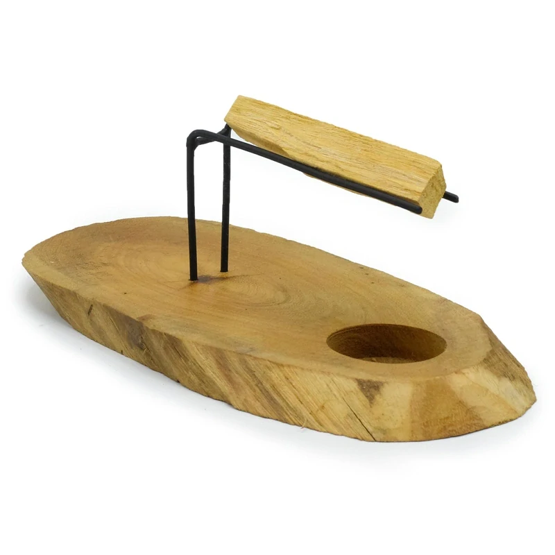 Stojan na Palo Santo, bílé vymývané dřevo Gamal