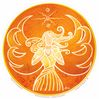 Okenní mandala Angel of Creativity 11cm