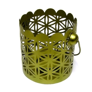 Svícen kovový Květ života 9,5cm