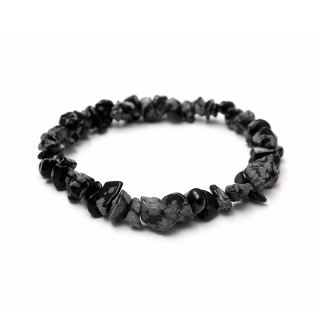 Náramek Obsidián vločkový, sekaný
