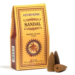 Vonné jehlánky Tekoucí dým Ayurvedic Santalové dřevo 30 g