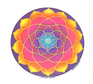 Okenní mandala Golden Lotus 11cm