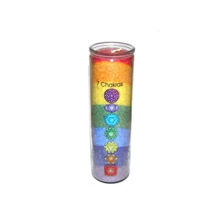 Svíce 7 Chakras, sklo 21cm