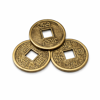 Čínské mince střední, 2,5cm, 3ks.