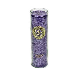Svíce Chakra 7, sklo 21cm