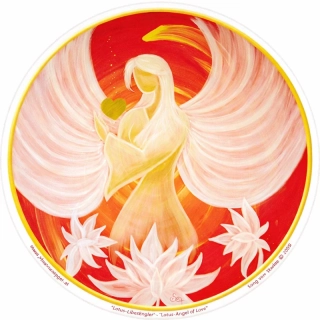 Okenní mandala Lotus Angel of Love 11cm